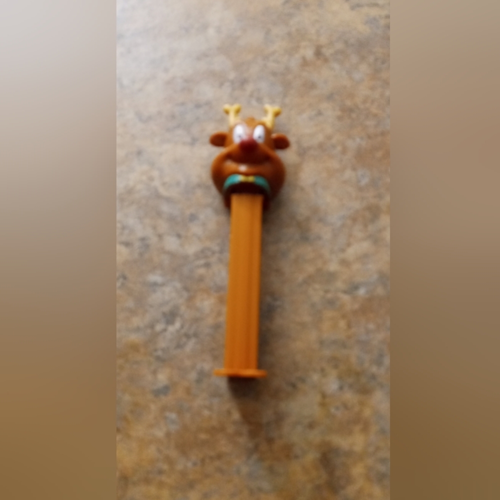 Ruduph red nose Reindeer PEZ Dispenser - Brown vintage toy